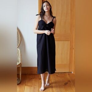 EMERSON FRY India Collection Cayman Dress Midi Black NWT MEDIUM $168